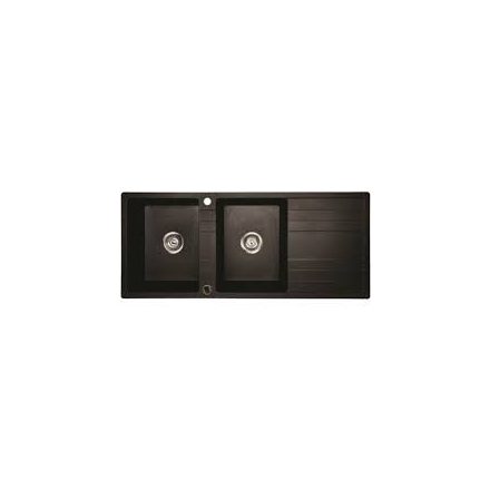 Mosogatótálca Gránit GRANMASTER RIVA II 2 B 1 D 2medence+csepegtető 1160x500 MET