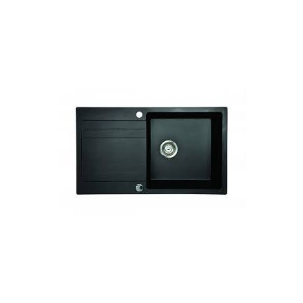 Mosogatótálca Gránit GRANMASTER RIVA l 1 B 1 D 1m+csep. 860x500 METAL FEKETE/LI