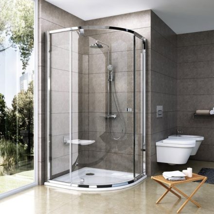 RAVAK zuhanykabin PSKK3- 90 kabin íves szatén + transparent